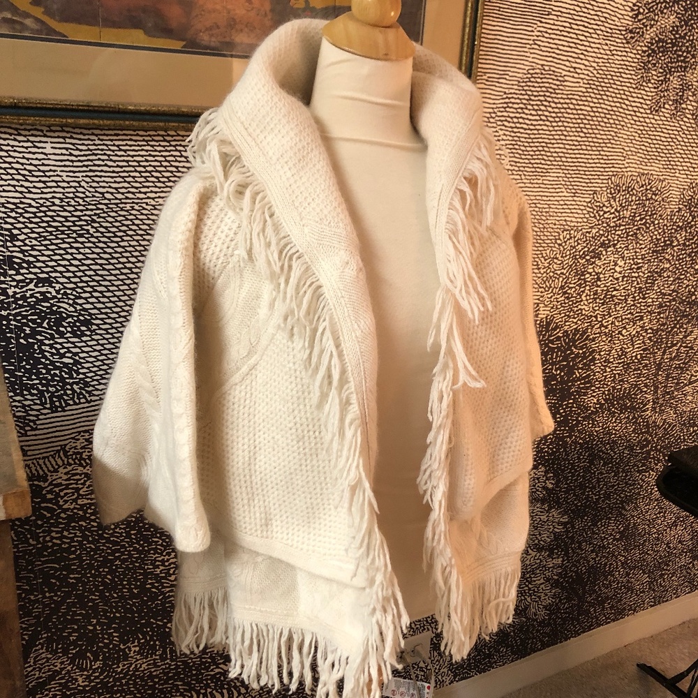 Anthropologie Sleeping on Snow Cardigan Wool Angora S